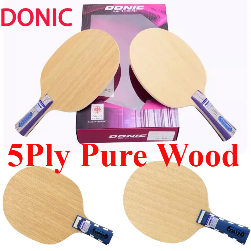 Table Tennis Blade - 5Ply Pure Wood Ping Pong Paddle