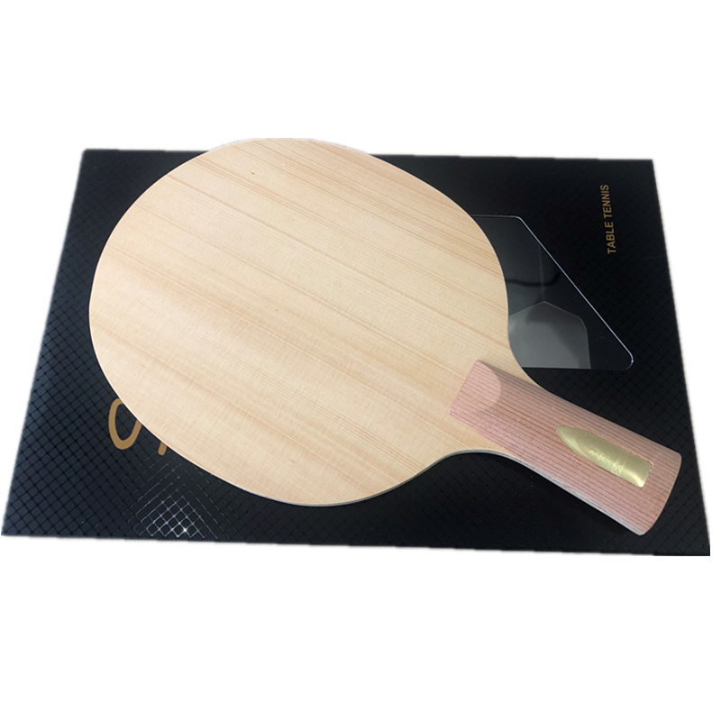 Table Tennis Zhang Jike - Stuor BLUE Carbon Hinoki Table Tennis