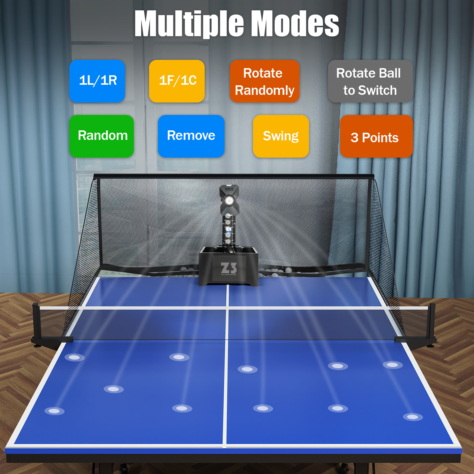 Table Tennis Robot with Net&10 - Table Tennis Robot ulasan dan harga