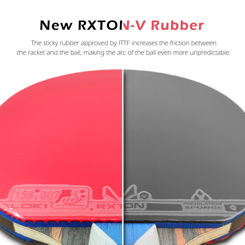 Loki 7 Star Table Tennis Racke - Table Tennis Forehand Rubber ulasan dan harga