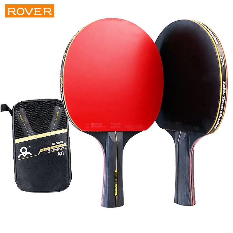 5/6 Star Table Tennis Racket 2 - Table Tennis Forehand Rubber ulasan dan harga