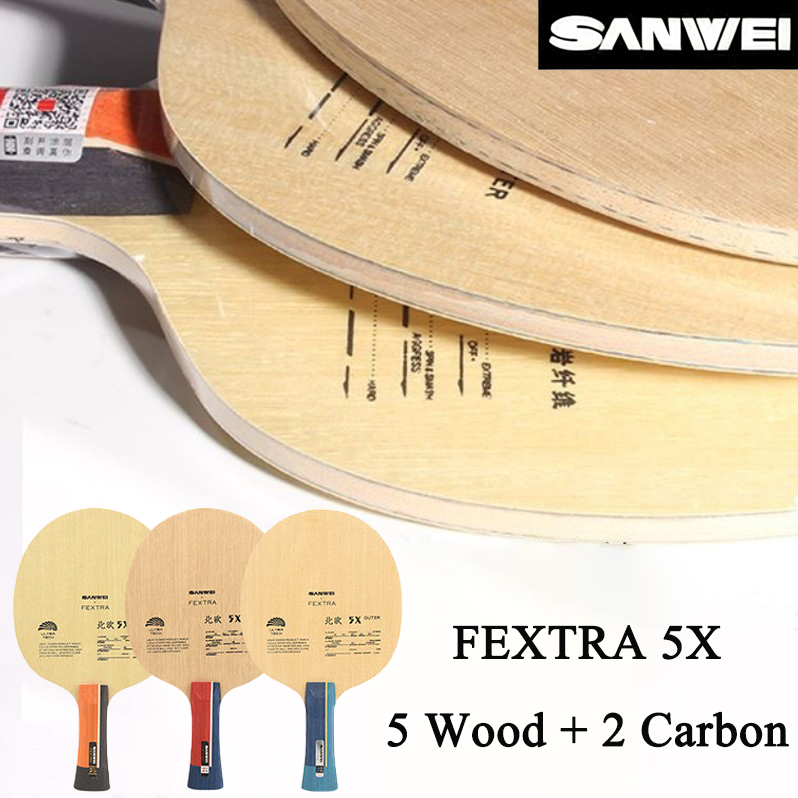 SANWEI FEXTRA 5X Blue/Yellow A - Table Tennis Blade ulasan dan harga