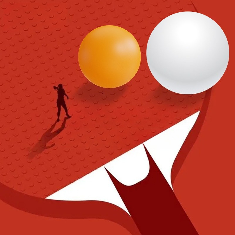 55Mm Table Tennis Large Ball H - Table Tennis Olympics ulasan dan harga